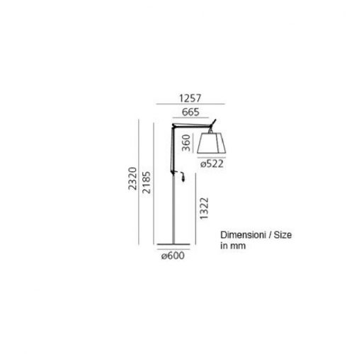 Artemide Tolomeo Paralume Lampada da Terra Outdoor - immagine 2