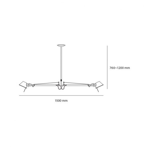 Artemide Tolomeo 2 arms Suspension lamp - Image 2