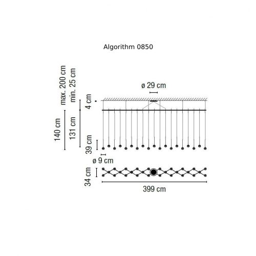 Vibia Algorithm 0850 / 0852 Lampada a sospensione - immagine 4