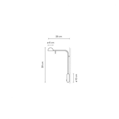 Vibia Pin 1680 Lampada a parete - immagine 2