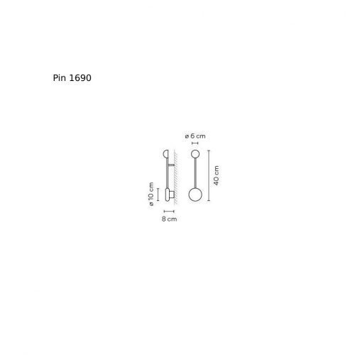 Vibia Pin 1690 Lampada a parete - immagine 3