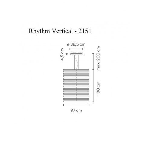 Vibia Rhythm Vertical 2151-52 Suspension lamp - Image 3