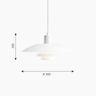 Louis Poulsen PH 4/3 - PH 4½-4 Glass Suspension Lamp - Image 2